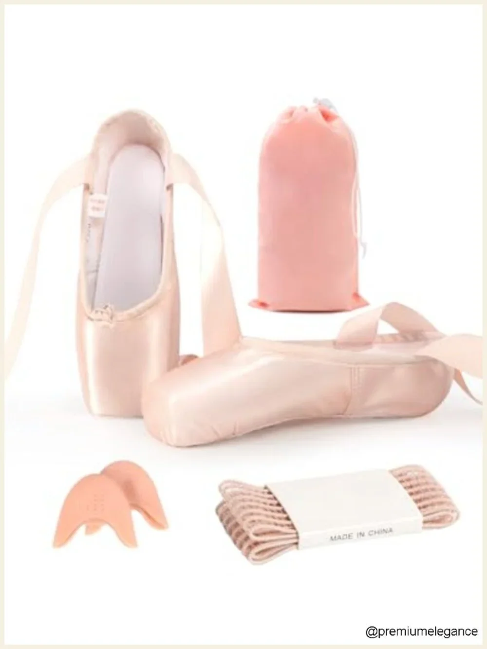 Ballet Pointe Shoes with Toe Pads for Dance